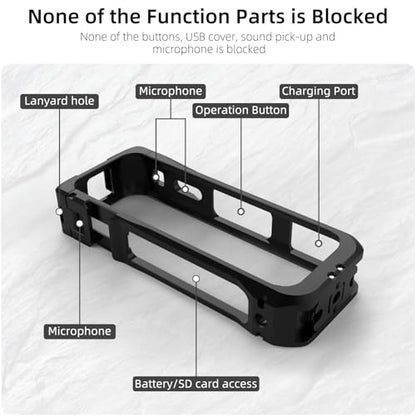 Case for Insta360 X5 Accessories, Metal Protective Frame Cage for Insta360 x5, with Quick-Release Safety Lock, 2 Cold Shoe Mounts, 2 x 1/4" Threads, Various Expansion Mounts - size: For Insta360 X5