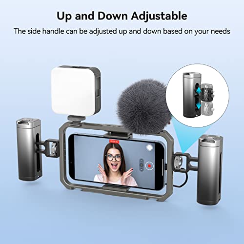 SmallRig Mini Side Handle for Phone Cage Smartphone Video Rig with 1/4''-20 Threads and Cold Shoe, Up and Down Adjustable - 3894 - size: 3894 (without wireless control)