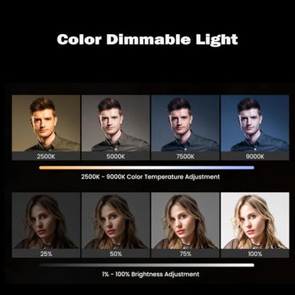 Hohem HPL-R01 Photography Lighting, On Camera Light, RGB Video Light, 130 Minutes Portable Camera Light, CCT 2500K-9000K, CRI 95+, TLCI 97+, 24 FX Effects, 10W Output for TikTok, Content Creator