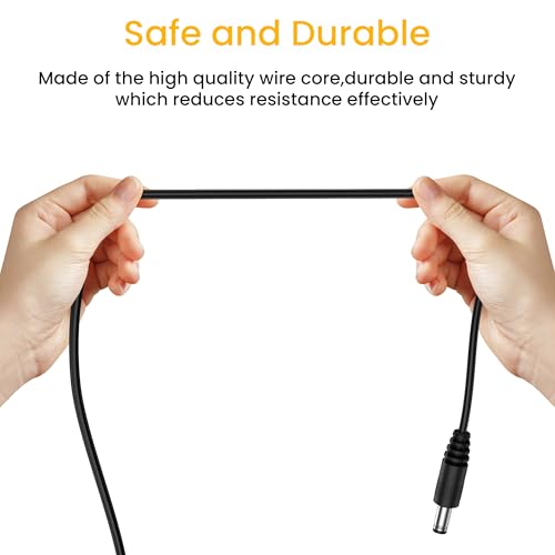 Meliya USB to DC 5.5x2.1mm 5 Volt DC Connector Charge Barrel Jack Power Cable for Security Camera/LED Lights/Router/Set-Top Box, 3Pack