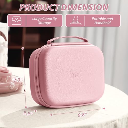Hard Storage Case Compatible with Fujifilm Instax Mini 12/11/90/SQ1/SQ40/EVO Instant Camera, Holds Fuji Film & Accessories with 3 Dividers,Ideal for Home & Travel (Pink) - color: Pink