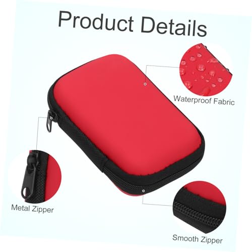 Lurrose Travel Digital Carrying Pouch Small Portable Storage Bag for Data Cable Charger Usb Cord Organizer with Shockproof Water Resistant Zipper Case 4.72X3.34X1.57In