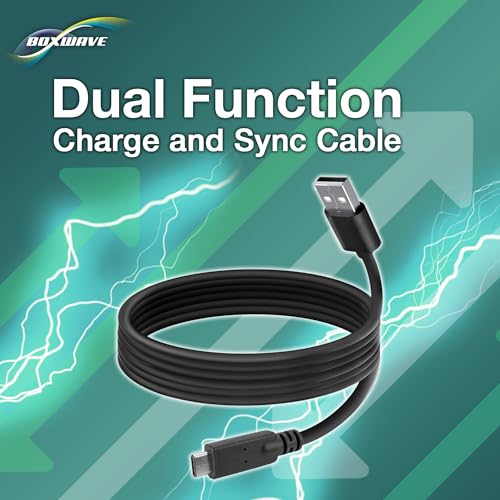 BoxWave Cable Compatible with DJI Smart Controller - DirectSync - USB 3.0 A to USB 3.1 Type C, USB C Charge and Sync Cable - 6ft - Black