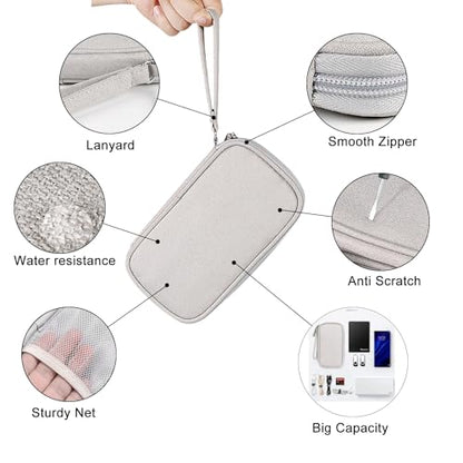 Organizer Bag Case Electronic Devices Travel Pouch Cable USB Charger Accessories Cellphone SD Power Bank Earphone - color: Signle Layer-Deep Blue
