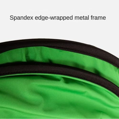 Portable Collapsible Webcam Backdrop with Package Bag, Background Green Screen, Wrinkle-Resistant Fabric, Attachable, Easy Setup, Perfect for Zoom, Webex, Teams, D44''