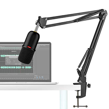 Boom Arm Stand for HyperX SoloCast 2 Boom Arm - Professional Adjustable Scissor Mic Stand Compatible with HyperX SoloCast 2 Microphone by YOUSHARES - color: Boom Arm Set（B）for HyperX SoloCast