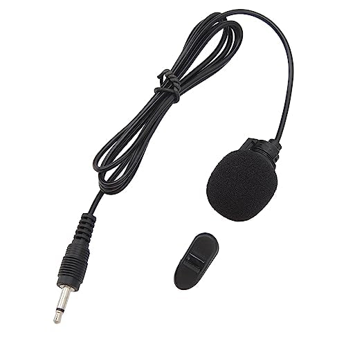 Wired Lavalier Microphone, Omnidirectional Condenser On Mic with Windproof Sponge and Noise Reduction Chip, for Interviews Meetings Recording Computer