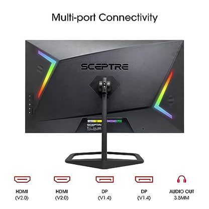 Sceptre 27-inch 240Hz Gaming Monitor 1ms 99% sRGB AMD FreeSync Premium DisplayPort x2 HDMI x2 Build-in Speakers, Machine Black (E278B-FWD240) - style: 27" 240HZ DP X2