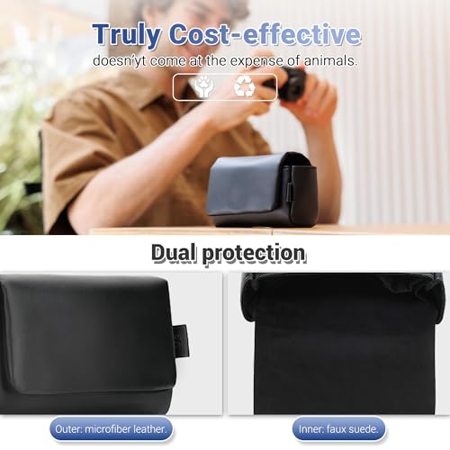 Leather GR IV G7X Mark III Case, Compact Durable Camera Pouch for Kodak EKTAR H35N for Ricoh GRIV GR 4 HDF GRIIIX GR3X Lumix ZS99 for Sony RX100 VII VA VI V IV III II G7XM3 PowerShot SX740 G7X Mark II - size: Blue for GRIV & More