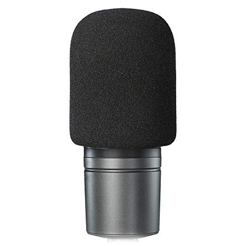 SUNMON Windscreen Foam Cover, Windscreen Pop Filter for Audio-technica AT2020 Condenser Studio Microphone,Compatible with AT-2035 AT-2050 ATR2500 ATR2500X AT-4040 Microphones,(Black) - color: Foam