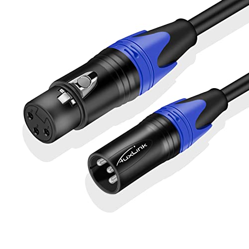 XLR Cable, Microphone Cables 1.5ft, Short XLR Male to Female Cable 3 Pin Suitable for Speaker Systems, Radio Station, Stage Lighting and More- 1 Pack - size: 1.5 Ft 1 Pack