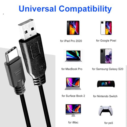 YOTETION 75FT Long USB2.0 A to C Cable, USB Male to Male, Compatible with Hard Drive, Camera, DVD Player, TV, Flash Drive, Hub, Monitor, Speaker, and More - style: 75 FT