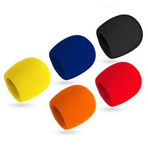 WS-5A Deluxe Foam Ball Style Windscreen, 5 Color Assortment - color: 5 Colors