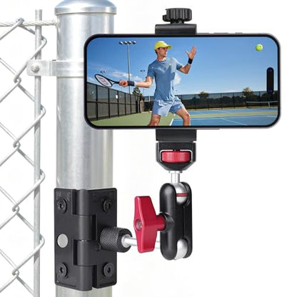 fantaseal 4lbs-Load Strong Magnetic Hinge Phone Action Camera Car Mount Holder Steel Pillars Vlogging Kit w/Adjustable Dual Ball Head Magic Arm for GoPro Insta360 DJI OSMO iPhone Video Recording
