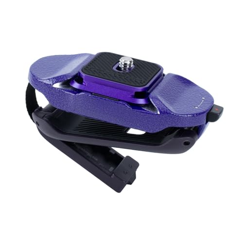 PGYTECH Beetle Camera Clip V2 with Plate, Quick Release Camera Backpack Clip, Arca-Swiss Compatible, SnapLock System for Sony/Nikon/Fuji/DSLR Cameras, Instant Mounting & Hands-Free, Aurora Purple - style: Camera Clip V2-Purple