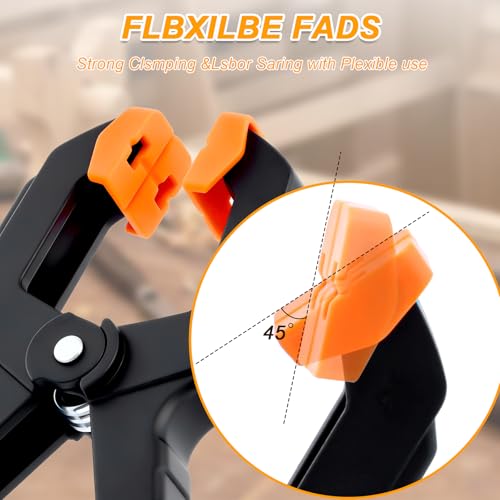 20 Pack Spring Clamps, Heavy Duty Plastic Woodworking Clamps & Multi-Use Hanging Clips for Balloon Arch Clips, Tarp Clips & Backdrop Holder, Durable Hand Tool Kit - color: Yellow-20pcs