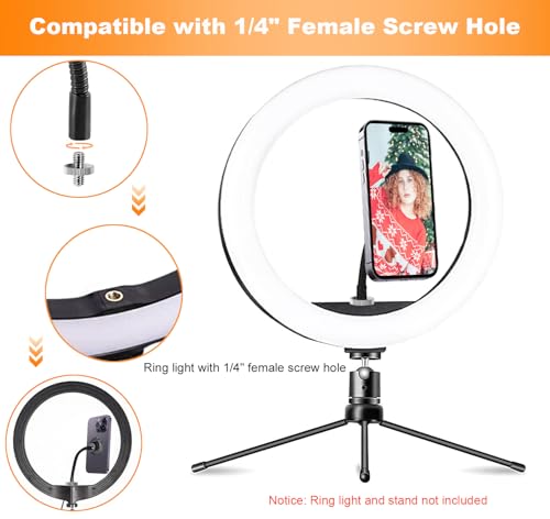 Ring Light Phone Holder Attachment, Strong Magnetic Phone Holder for Ring Light and Tripod Stand, Flexible Cell Phones Tripod Mount Adapter for MagSafe iPhone 16 15 14 13 12 Series and Android Phones - size: Magnetic