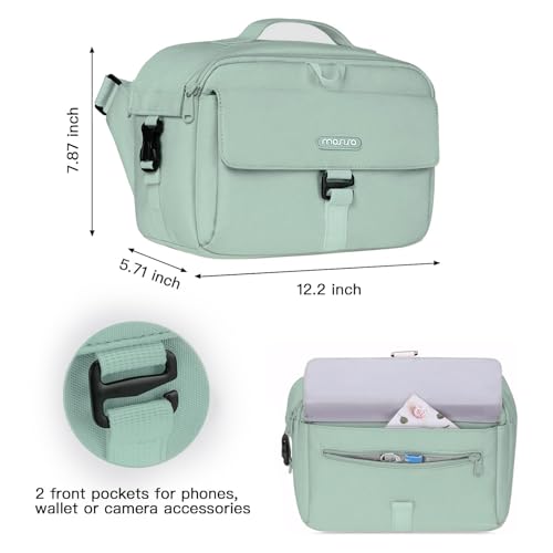 MOSISO Camera Shoulder Bag Case Crossbody Sling Purse, DSLR/SLR/Mirrorless Compact Padded Photography Handbag with Rain Cover Compatible with Canon/Nikon/Sony Cameras and Lenses, Antique Green - color: Antique Green