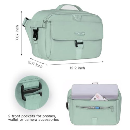 MOSISO Camera Shoulder Bag Case Crossbody Sling Purse, DSLR/SLR/Mirrorless Compact Padded Photography Handbag with Rain Cover Compatible with Canon/Nikon/Sony Cameras and Lenses, Antique Green - color: Antique Green