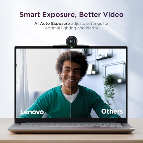 Lenovo 4K Pro Webcam, AI Noise Cancellation and Enhanced Image Quality, 4K Resolution, 4X Digital Zoom, Physical Privacy Shutter, Auto Light Adjustment, Directional Microphone, Teams Certified, Black - style: 4K