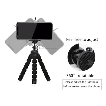Mini Tripod, Sponge Tripod with Flexible Bracket with Wireless | Mini sponge tripod, made of thicker premium metal, flexible and rotatable, mobile phones, cameras travel tripod, durable