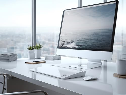 Black Glass Desktop Whiteboard – Modern Dry Erase Board with Storage Drawer for Desk Notes & Organization - color: Black Black