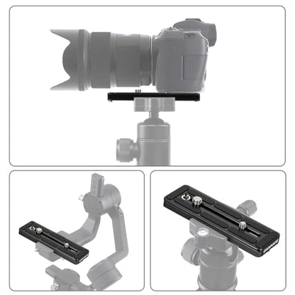 CAMVATE 120mm Quick Release Plate with 1/4"-20 and 3/8"-16 Mounting Screw | Compatible with Arca Swiss for Long Lens Tripod Foot Extension
