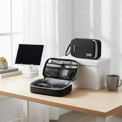 Electronic Organizer Travel Accessories Storage Bag, Portable for Hard Drives, Cables, Memory Sticks, Charger, Phone, USB, SD Cards