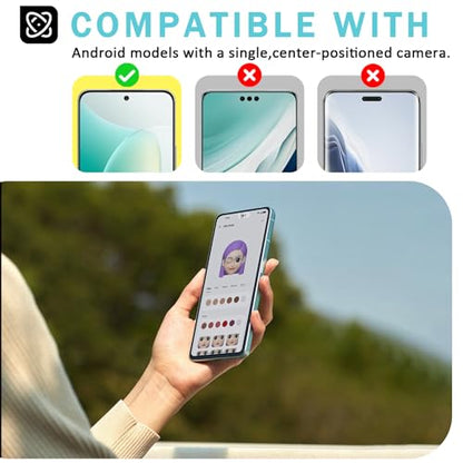 Front Camera Cover Compatible for Android Phones/Pixel/Galaxy/iPad - Webcam Blocker for Single Front Camera, Privacy Slider Protects Your Phone Security-Silver - color: Silver