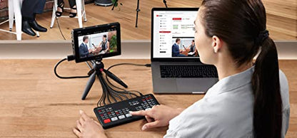 Blackmagic Design ATEM Mini Extreme HDMI Live Stream Switcher Bundle with 6’ HDMI Cable, 7’ Cat5e Cable, and 5-Pack of SolidSignal Cable Ties (SWATEMMINICEXT) - style: Mini Extreme