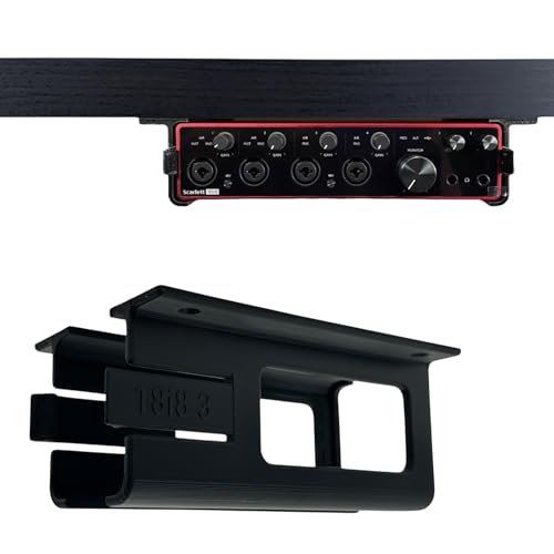 Desk Mount Kit for The Focusrite Scarlett 18i8 (3rd Gen) - Under Desk Mount Brackets, Reversible - Secure Mounting Accessories