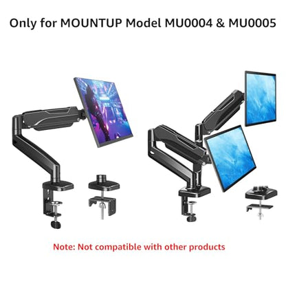 MOUNTUP MU0004 MU0005 Desk C-Clamp Extension for Max 6 in Thick Desk Base | Longer mount for MOUNTUP Mnotor arms model # MU0004&MU0005 Extended C-clamp for desk thicknesses ranging from 0.39-6 inch