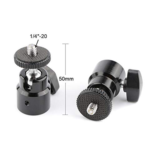 CAMVATE 1/4-20 Mini Ball Head for DSLR Cameras Tripods Monopods Light Stand | 2 PCS