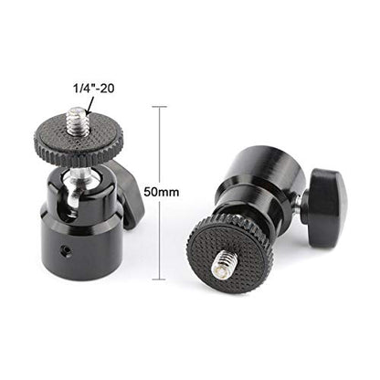 CAMVATE 1/4-20 Mini Ball Head for DSLR Cameras Tripods Monopods Light Stand | 2 PCS