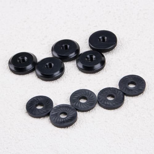ZORZA 5Sets 1/4" Aluminum Thumb Nut and Anti-Slip Rubber Washers Set Universal Thumb Wheel Lock Nut Adapter for Secure Camera Mounting to Tripod