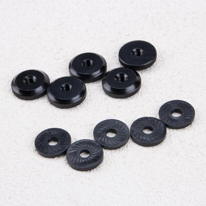 ZORZA 5Sets 1/4" Aluminum Thumb Nut and Anti-Slip Rubber Washers Set Universal Thumb Wheel Lock Nut Adapter for Secure Camera Mounting to Tripod