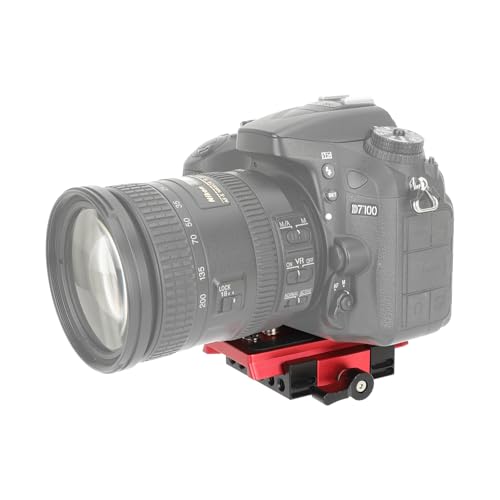 CAMVATE Quick Release Mount Base QR Plate Replacement Converter for Manfoto(Red)-3711
