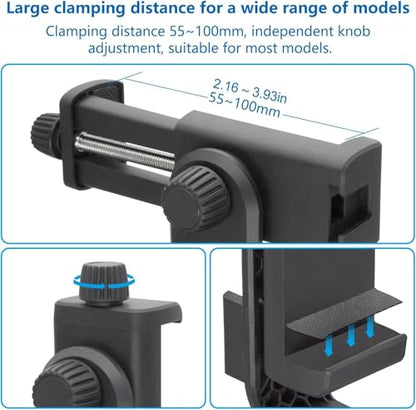 Suptig Phone Holder for Tripod, Action Camera Tripod Mount Adapter Compatible for iPhone, Gopro, DJI Action, Insta 360, Akaso, Mic, LED Light Photography Accessories