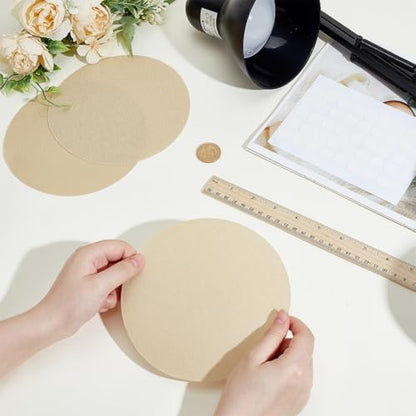 PH PandaHall 5pcs Lamp Shade Diffuser Fabric Lamp Shade Replacement with 50pcs Plastic Stickers Dazzling Proof Lampshades Spotlight Lamps Covers for Pendants Photography Light Downlight 6.3 Inch - color: Burly Wood