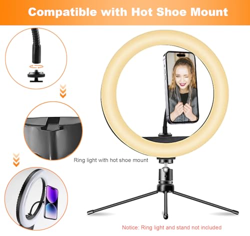Ring Light Phone Holder Attachment, Strong Magnetic Phone Holder for Ring Light and Tripod Stand, Flexible Cell Phones Tripod Mount Adapter for MagSafe iPhone 16 15 14 13 12 Series and Android Phones - size: Magnetic
