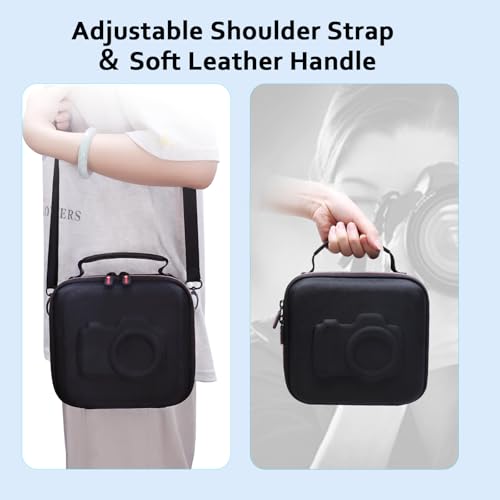 XANAD Hard Camera Case Bag Compatible with Canon EOS Rebel T7/ T100/ R50/ R50 V/RP/ R8/ R6 Mark II/ R7/ R10 DSLR Mirrorless Cameras, for Canon Sony Kodak Panasonic Nikon DSLR Mirrorless Camera,Black - color: Black