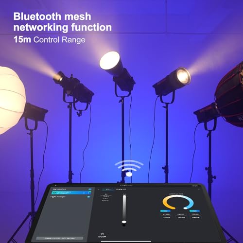 GVM 300W LED Video Light, 221950lux/1m, AIO SD300B Photography Lighting Kit with APP Control, 2700K-6800K Studio Light Continuous Lighting Kit for YouTube,Film,12 Scene Effects - size: 300W - Basic Kit
