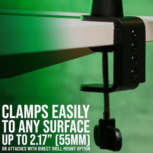 Shure by Gator Premium Low-Profile Desktop Mic Boom Stand; Fully Adjustable for Podcast, Streaming, and Home Office Setups (SH-BROADCAST2)
