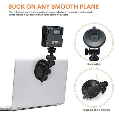 CL-36 Conference Lighting Kit with Tripod & Suction Cup for Remote Working, Mini LED Video Light for Video Conferencing, Zoom Calls, Broadcast, Live Streaming，Adjustable Laptop Video Light