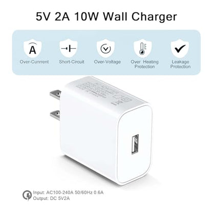 2 Pack 10FT White USB-C Charging Cable for Arlo Essential 2K, Alro Essential 2nd Generation, Blink Outdoor4 4th Generation, Petcube Cam 360 - Surveillance Camera Charger Charging Cord