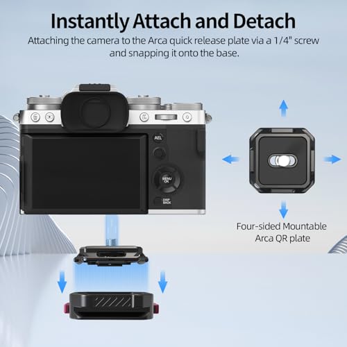 Nitze Quick Release Plate, Tripod Quick Release Mount, with Arca-Type Plate, Anti-Off Lock, Max Payload 10 kg / 22 lb - N51-A1