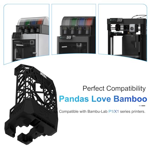 BIQU Panda Jetpack Nylon Printhead Front Cover + Cooling Fan Duct for Bambu-Lab P1/X1 3D Printers, Lightweight High Positioning Accuracy Fully Suitable for Panda Revo/Flow - size: Panda Jet Pack V1 Black