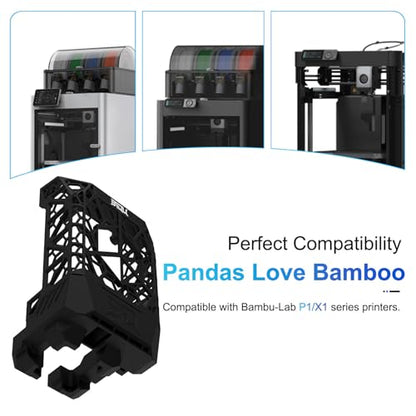 BIQU Panda Jetpack Nylon Printhead Front Cover + Cooling Fan Duct for Bambu-Lab P1/X1 3D Printers, Lightweight High Positioning Accuracy Fully Suitable for Panda Revo/Flow - size: Panda Jet Pack V1 Black