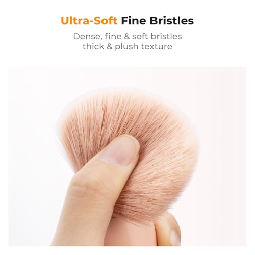 K&F Concept Pink 6-in-1 Lens & PC Keyboard Cleaning Brush Kit | Soft Bristles, Easy to Clean. Includes 4 Brush Sizes for Precise, Scratch-Safe Cleaning of Various Devices. - color: Pink