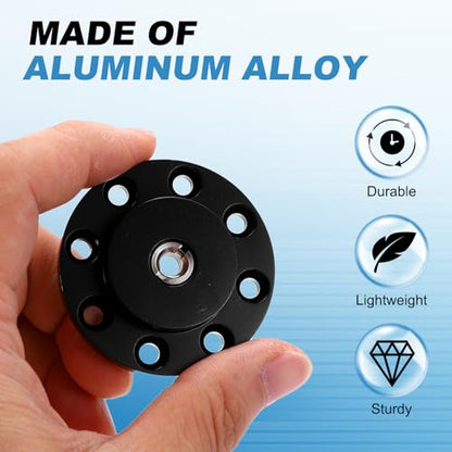 PATIKIL 3/8" Thread Tripod Adapter Holder 30mm Dia, Aluminum Alloy Flange Wall Mount Tripod Mount Plate with 1/4" Adapter Screws for Magic Arms Monitor Light Flash DSLR Camera - size: 3/8" x 50mm